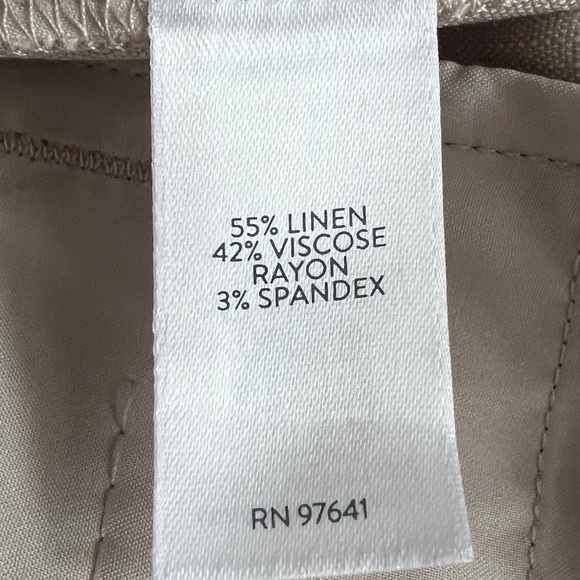 J.Jill Modern Linen Stretch Slit Hem Pants Size L in Flex - Picture 12 of 13